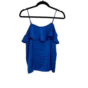 Forever 21, Blue polyester spaghetti strap tank top, medium
